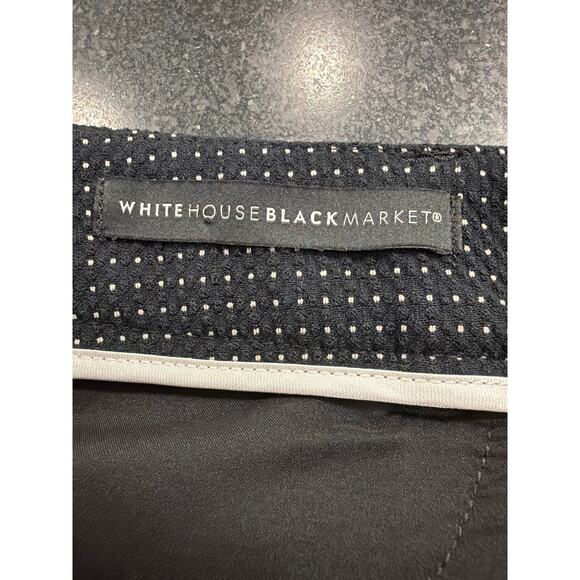 White House Black Market Black Dobby slim ankle pant 2Long - Picture 4 of 11